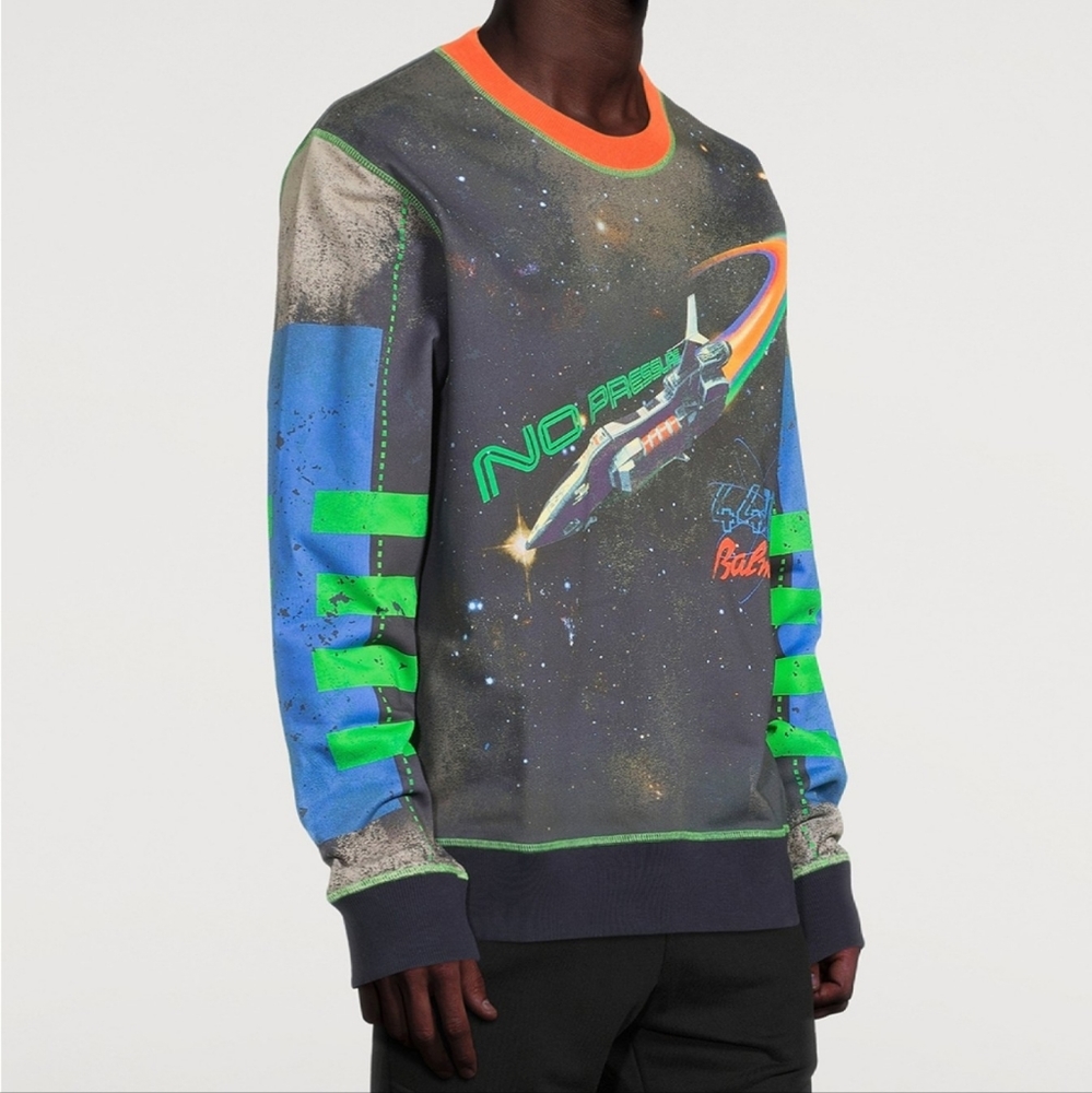 BALMAIN Oversized Cotton Sweatshirt